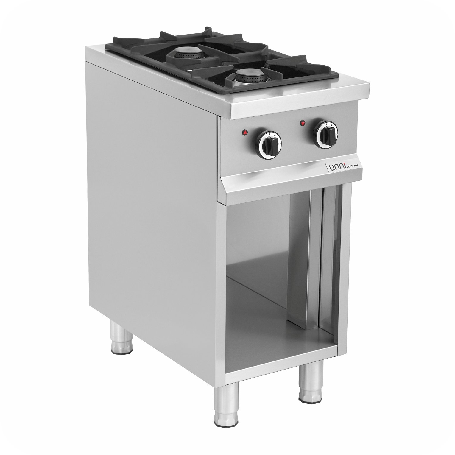 Gasfornuis 2 Brander, Open Onderstel OCK-2