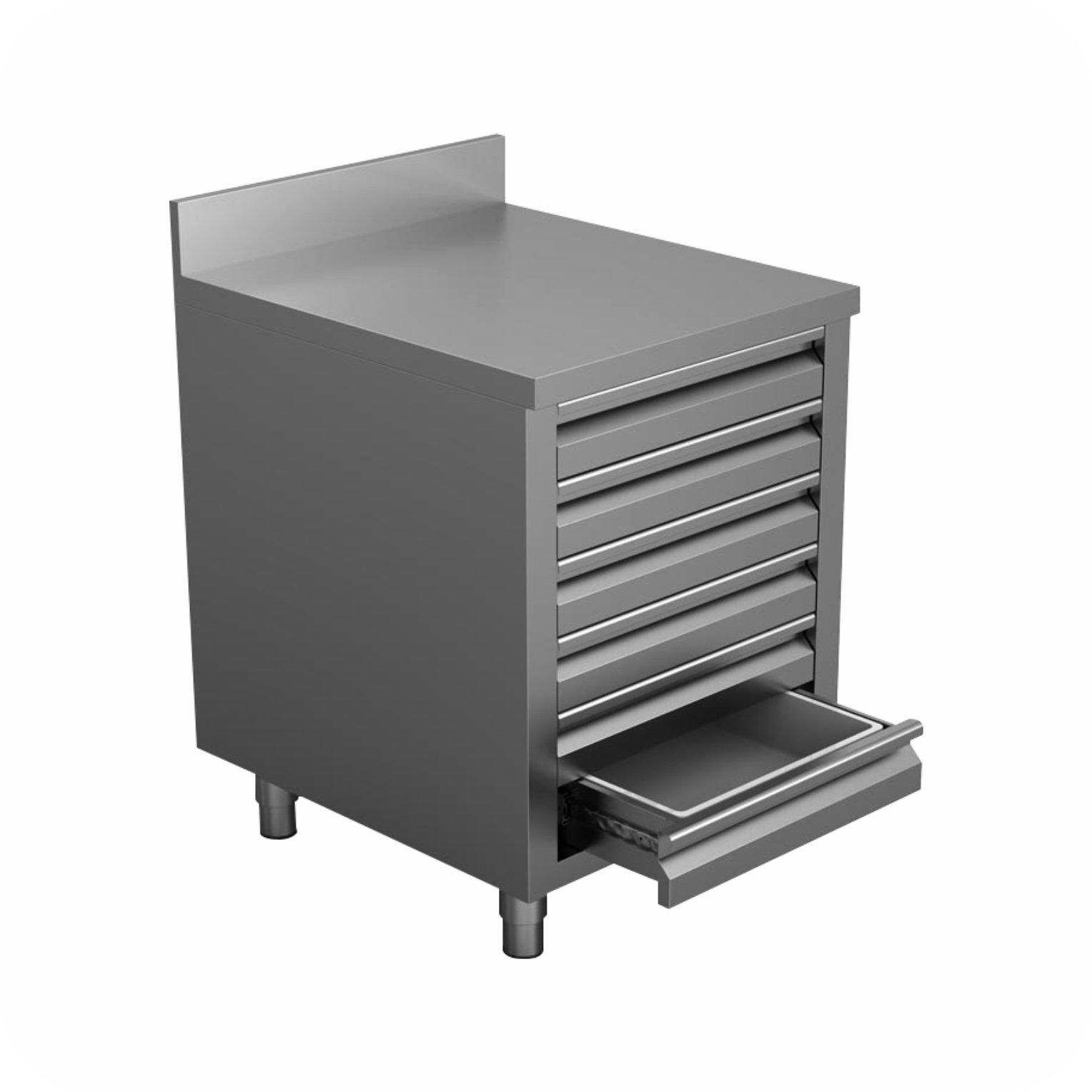 60x70x85 Pizza Ladekast Met Opstaande Rand Voor Deeg DR-6S