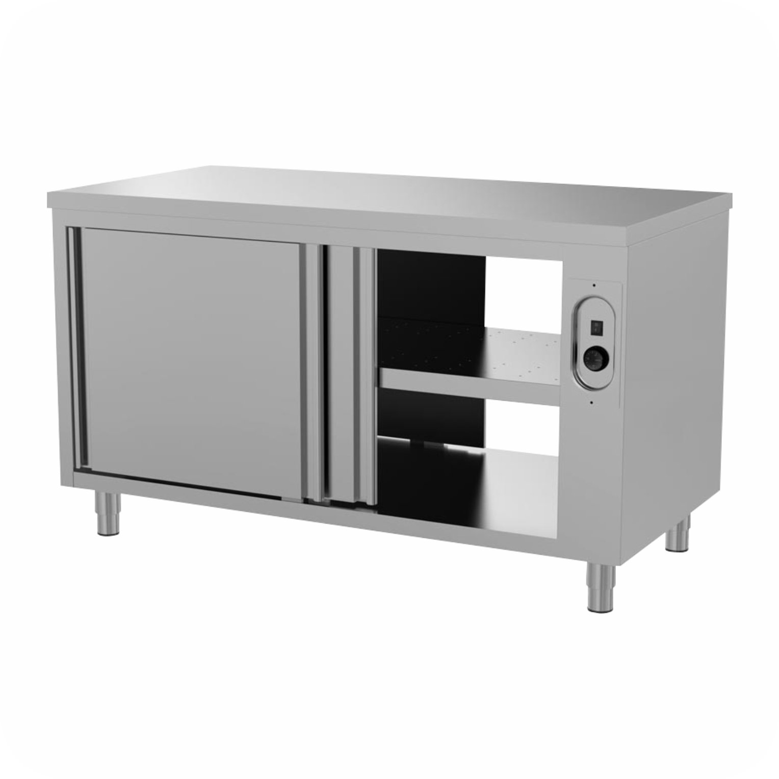 120x60x85 Doorgeef Warmhoudkast 2 Zijdes Schuifdeuren WT-1206085-H-2S