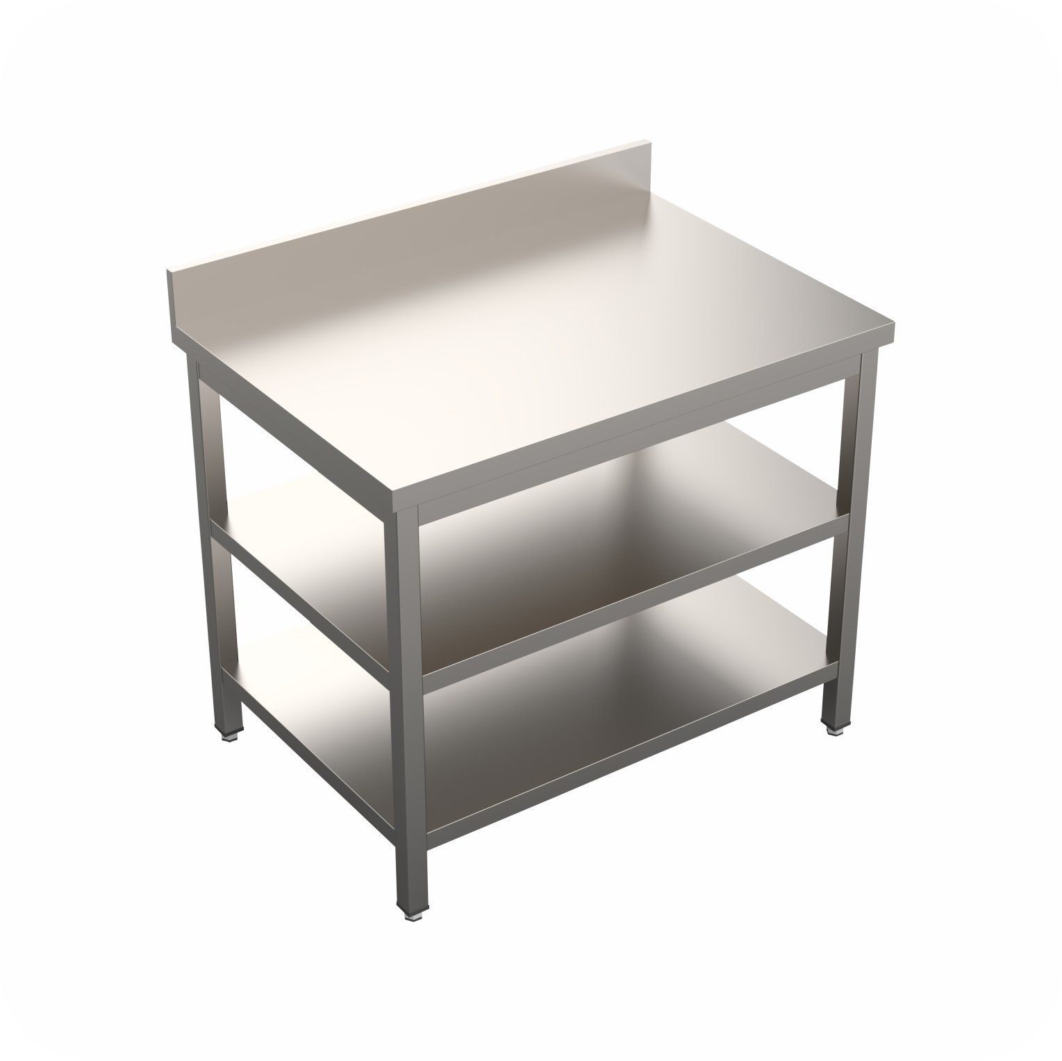 Werktafel 140x60x85 Met Middenschap En Rand, Demontabel WTF-1406085-S2A