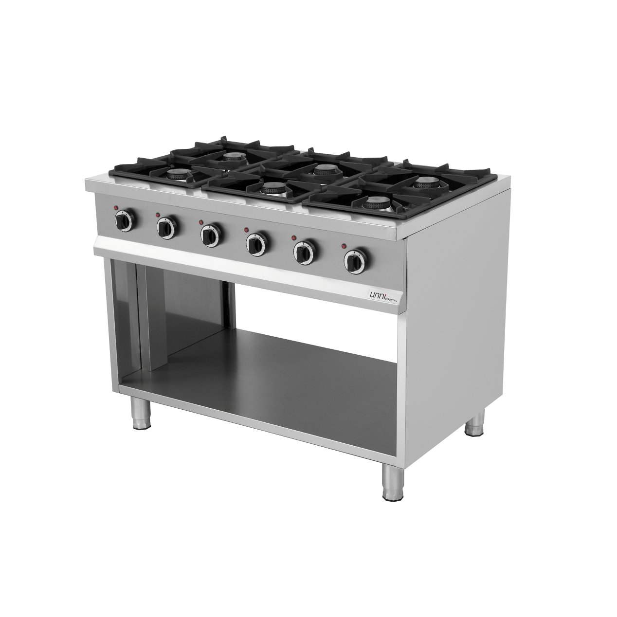 Gasfornuis 6 Brander, Open Onderstel OCK-6