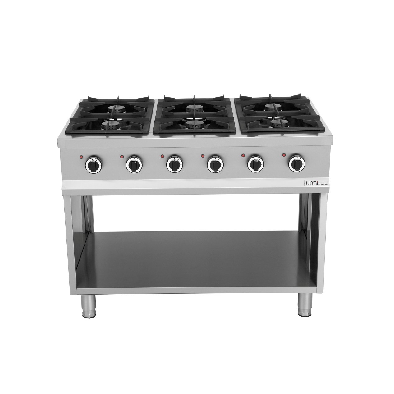 Gasfornuis 6 Brander, Open Onderstel OCK-6